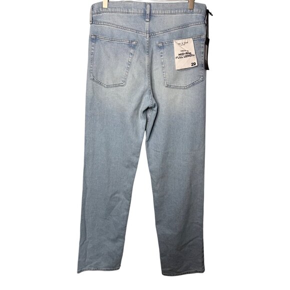 rag & bone Hattie Light Wash Mid-Rise Full Length Straight Leg Jeans SZ 29 NWT - Picture 3 of 12